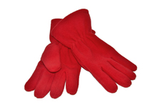 Fleece Gloves Red