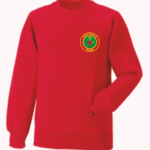 St Helens PS Bishopbriggs PE Badged Sweatshirt Bright Red
