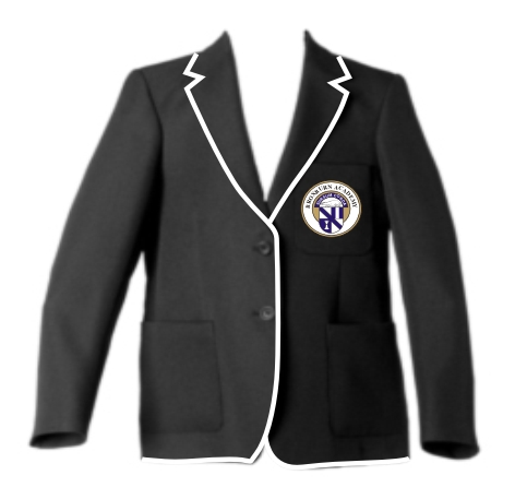 Broxburn Academy Girls School Vice Captain Blazer White Braid
