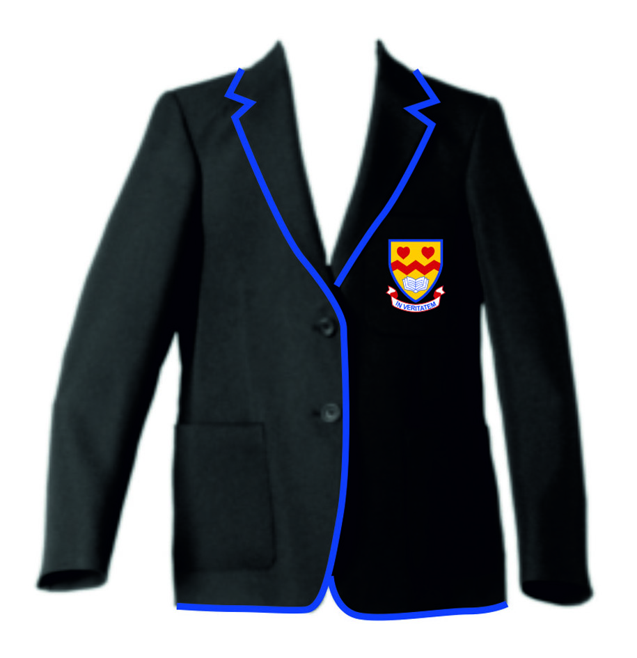Cardinal Newman High School Braided Girls Blazer Black