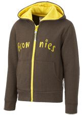 Brownies Hooded Zipper Brown