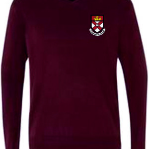 Alloa Academy Boys Knitted Jumper Maroon