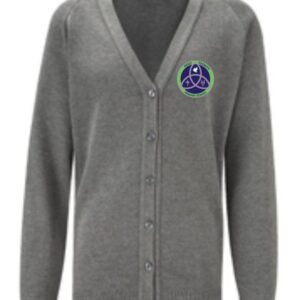 Holy Trinity PS Knitted Cardigan Mid Grey