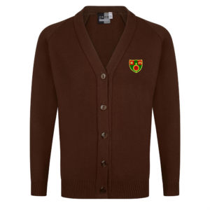 St Michaels Primary Knitted Cardigan Brown