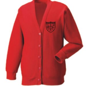 Allans Primary School Bright Red Cardigan