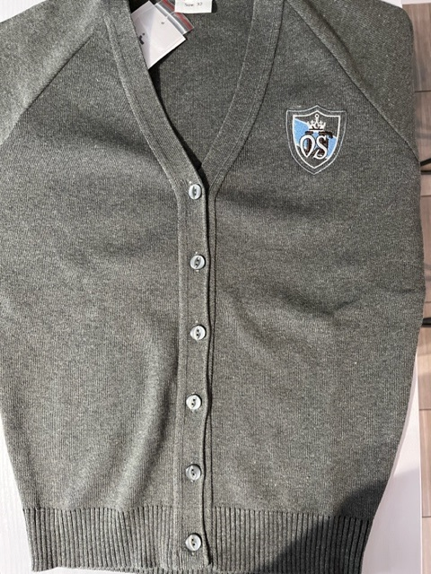 Our Lady and St Francis PS Knitted Cardigan Mid Grey
