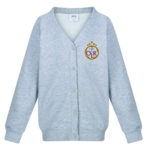 Our Lady of the Rosary PS Cardigan Heather Grey