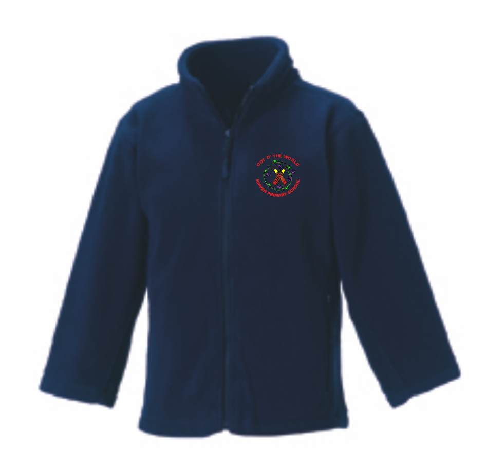 Kippen Primary School P7 Fleece Jacket French Navy with Badge