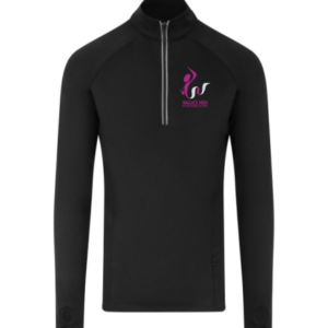 Wallace High School Black PE Performance Qtr Zip Top