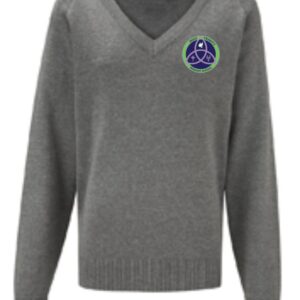 Holy Trinity PS V-Neck Knitted Jumper Mid Grey