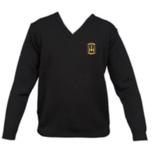 St Thomas Aquinas SS Knitted Black V-Neck Jumper