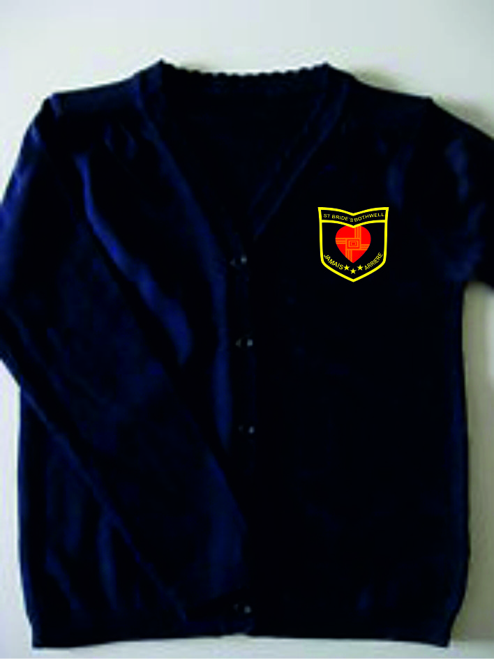 St Brides Primary School Bothwell Knitted Cardigan Navy