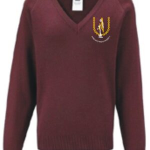 Our Lady & St Annes PS V-Neck Knitted Jumper Maroon