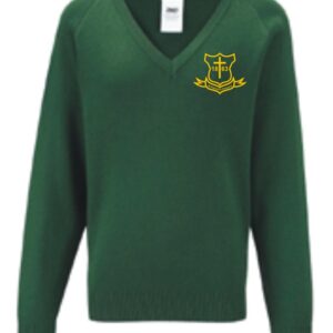 St Patricks PS Strathaven V-Neck Knitted Jumper Bottle