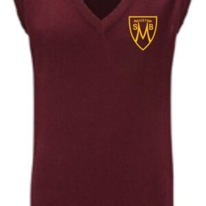 St Bernadettes PS Knitted Slipover Maroon
