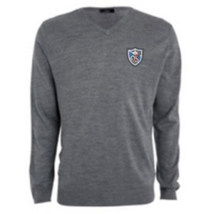 Our Lady and St Francis PS V-Neck Jumper Mid Grey