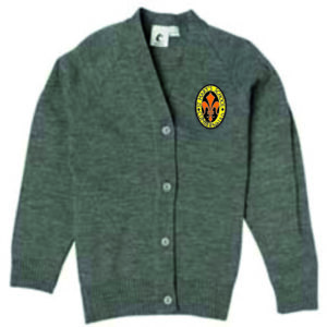 St Marys Cumbernauld Primary School Knitted Cardigan Grey