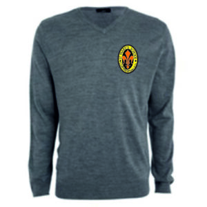 St Marys Cumbernauld Primary School Knitted V Neck Jumper Grey