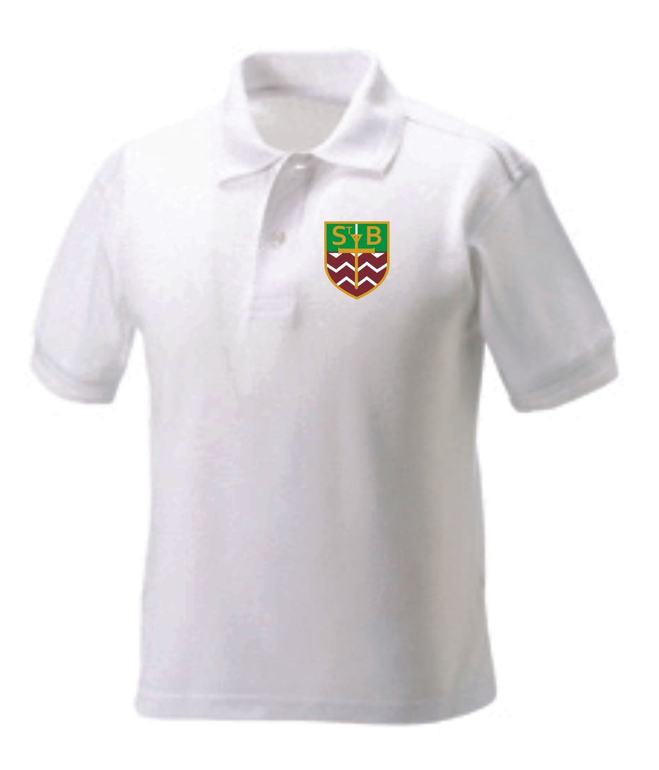 St Barbaras PS Poloshirt White