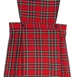 Mosstodloch PS Tartan Bib Pinafore Red