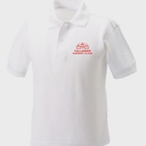 Callander Nursery Class Poloshirt White