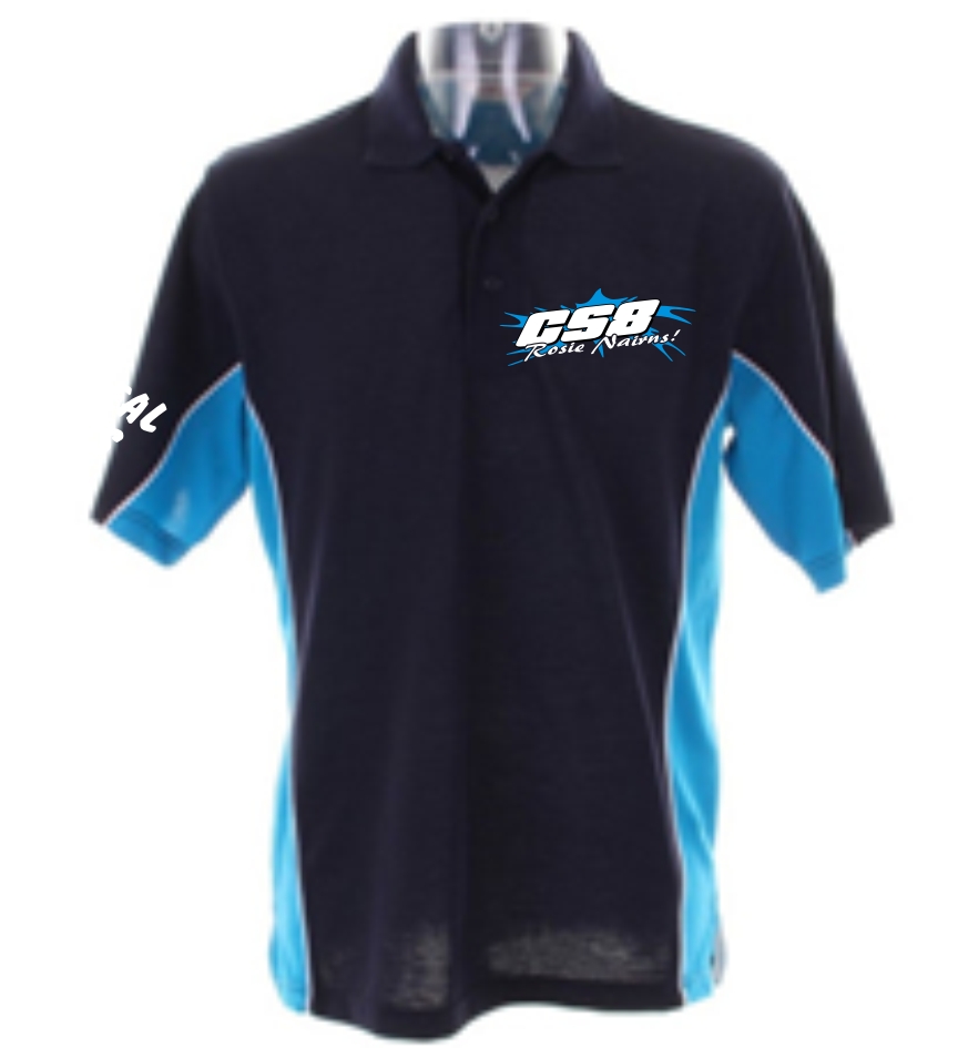 Central Scotland Autograss Poloshirt Navy/Turquoise/White