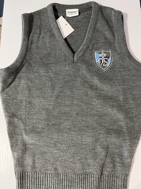 Our Lady and St Francis PS Knitted Slipover Mid Grey