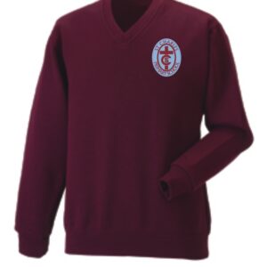 St Charles PS V Neck Sweat Burgundy