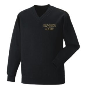 Bellahouston Academy Black V-Neck Sweatshirt