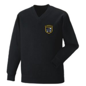 St Benedicts Primary School V Neck Sweatshirt Black