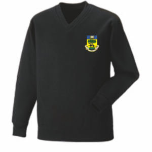 Linlithgow Academy V Neck Sweatshirt Black