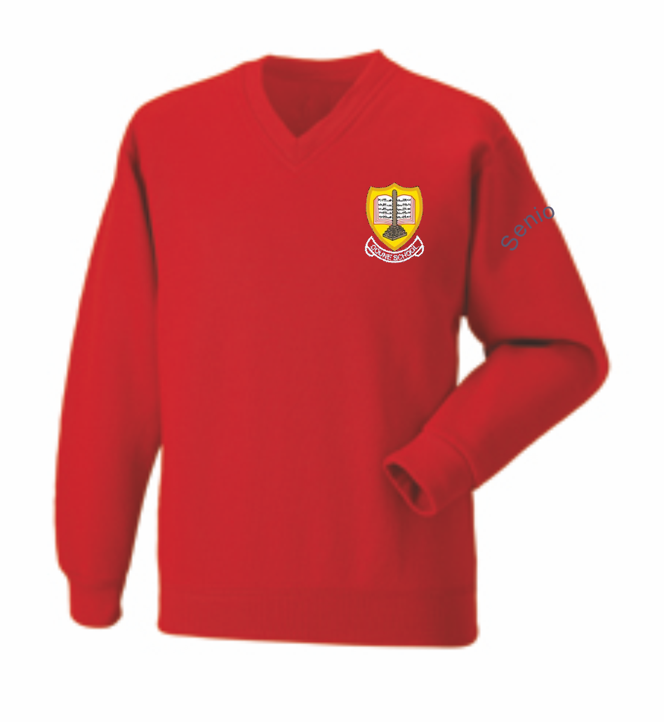 Doune Primary School P7 V-Neck Sweatshirt Classic Red