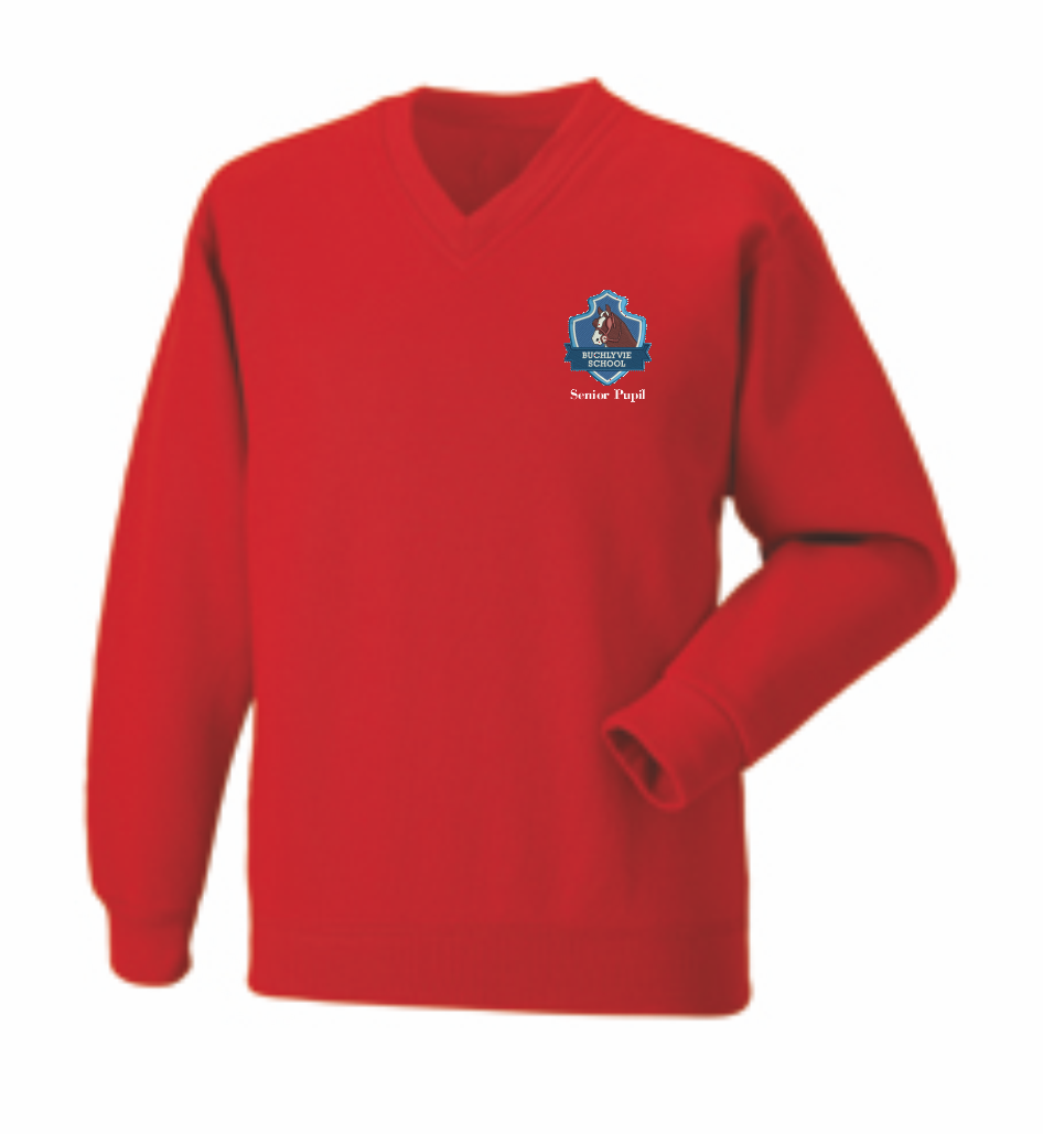 Buchlyvie Primary School V neck Sweat Classic Red