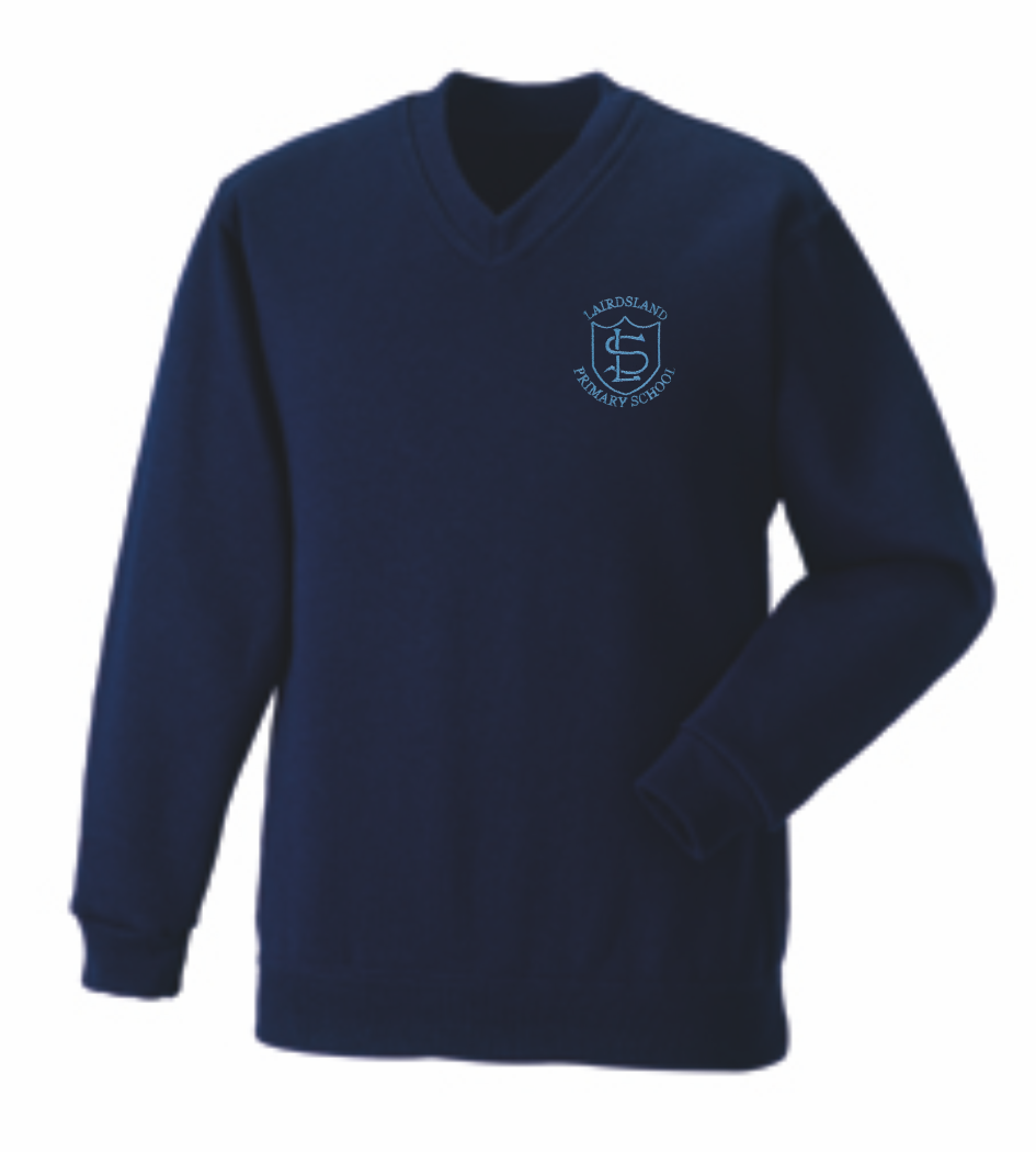 Lairdsland Primary School Vneck Sweatshirt Navy