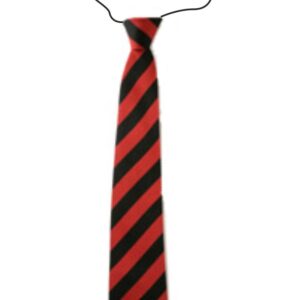 Bankier Primary School Tie Black/Red Elastic