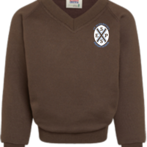St Elizabeths PS Vneck Sweat Brown