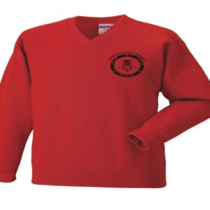 Mosstodloch PS Bright Red V Neck Sweat