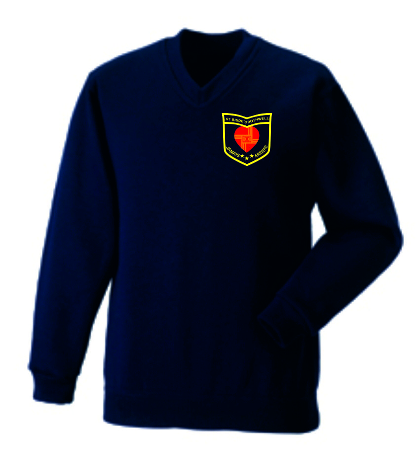 St Brides Primary School Bothwell V Neck Sweat Navy