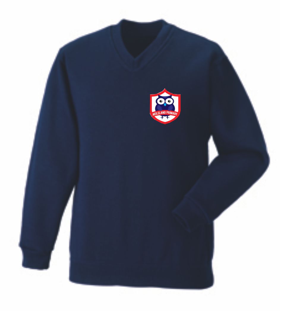 Neilsland Primary School V Neck Sweatshirt Navy