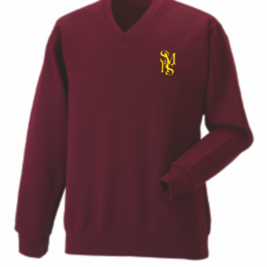 St Modans HS V Neck Sweat Burgundy