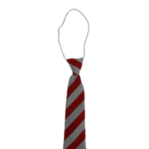 Borestone Primary School Ties Red/White Elastic