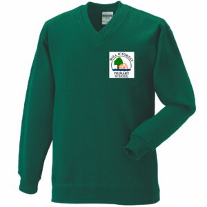Mill O Forest PS Bottle Green V-Neck Sweatshirt
