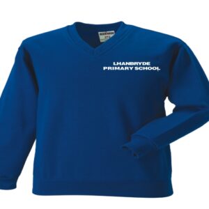 Lhanbryde Primary V Neck Sweat Bright Royal P4-P6